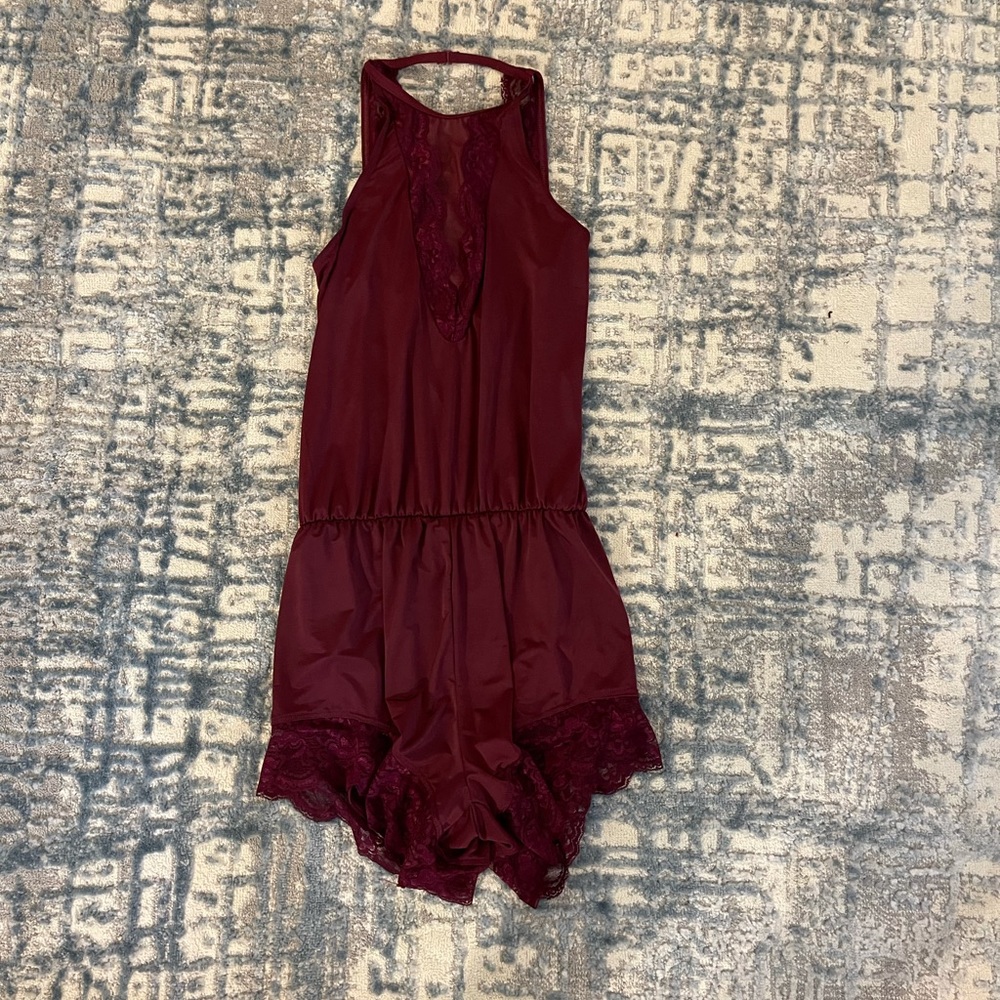 Balera Burgundy Lace Romper
